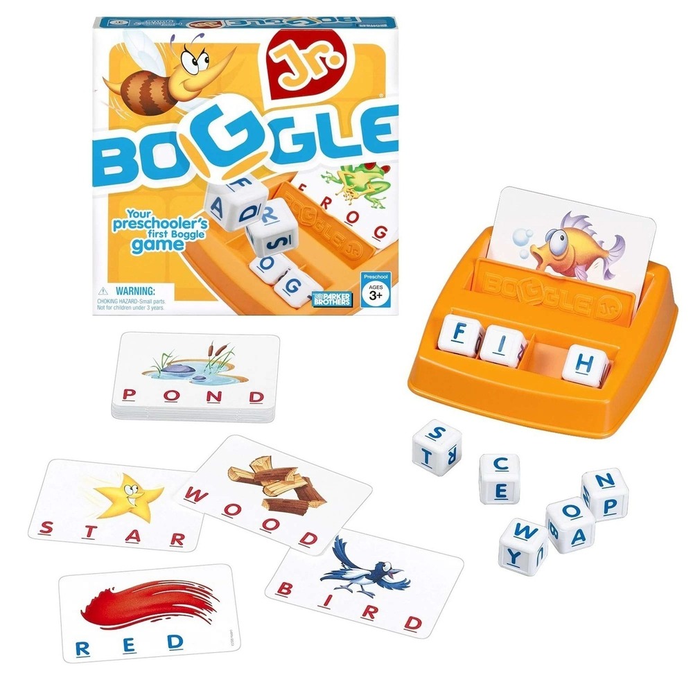 Parker Brothers Boggle Jr Game Preschool Ages 3+ Orange New Educational Spelling - Picture 2 of 2